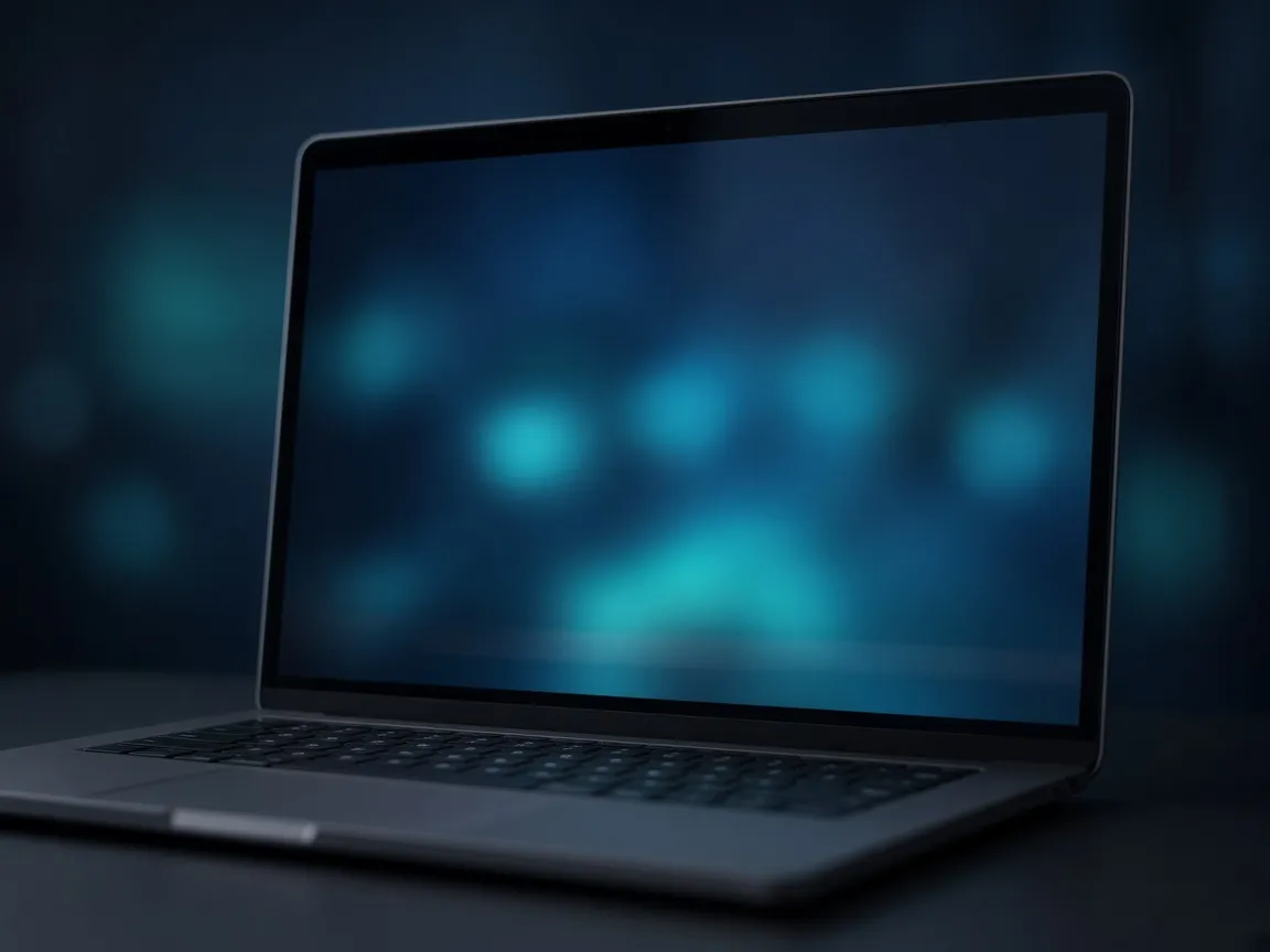 Close view of an open laptop ready for a startup and login-item review.
